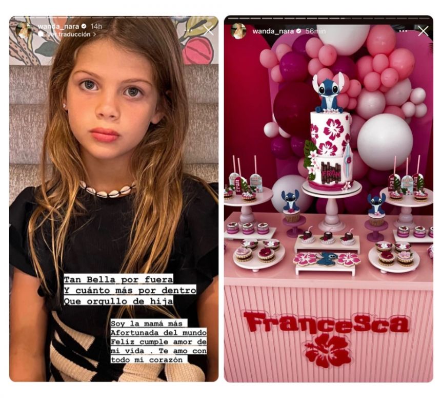 Las fotos del cumpleaños soñado de Francesca, la hija de Wanda Nara y Mauro  Icardi – Revista Para Ti
